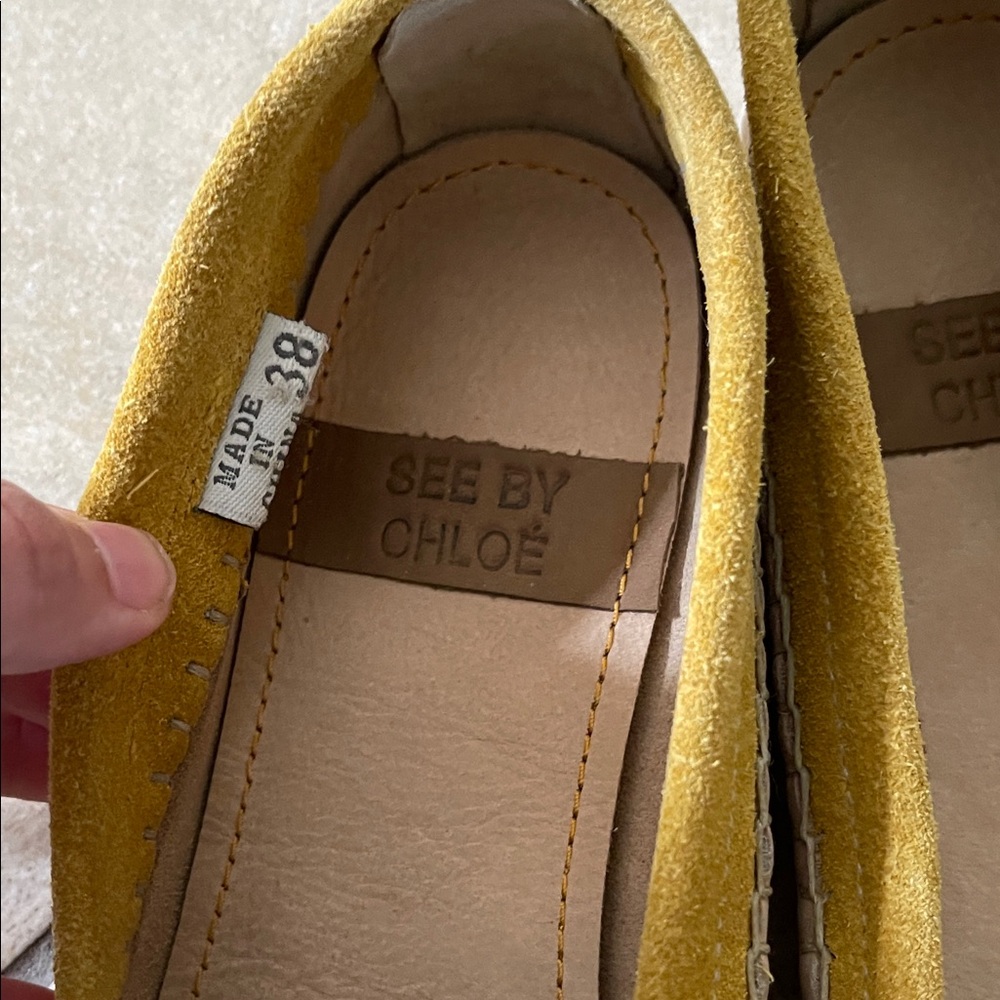 See By Chloe Mustard and Beige Moccasins - Picture 2 of 6